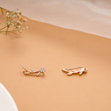 Classic Blossom Leaf Design Silver Rose Gold Climber