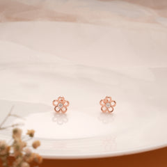 Cute Leaf Blossom Silver Rose Gold Koppu