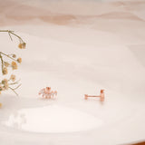 Bright Minimal Tear Drop Silver Rose Gold Koppu