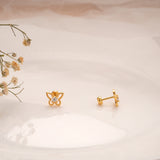 Cute Butterfly Stone Golden Koppu