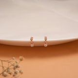 Tiny Triple Stone Silver Rose Gold Koppu