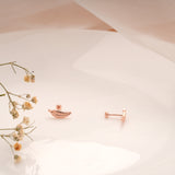 Dainty Leaf Design Silver Rose Gold Koppu