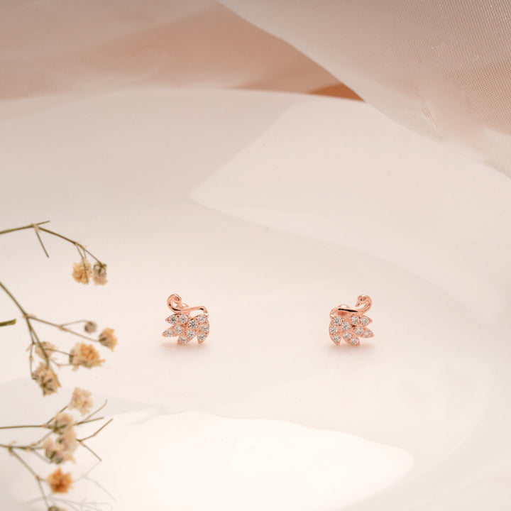 Beautiful Swan Feather Silver Rose Gold Koppu