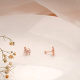 Beautiful Swan Feather Silver Rose Gold Koppu