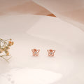 Cute Butterfly Stone Silver Rose Gold Koppu
