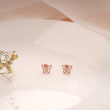 Cute Butterfly Stone Silver Rose Gold Koppu