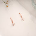 Minimalist Crystal Starburst Silver Rose Gold Koppu