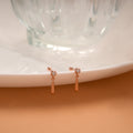 Dainty Single Stone Drops Silver Rose Gold Koppu