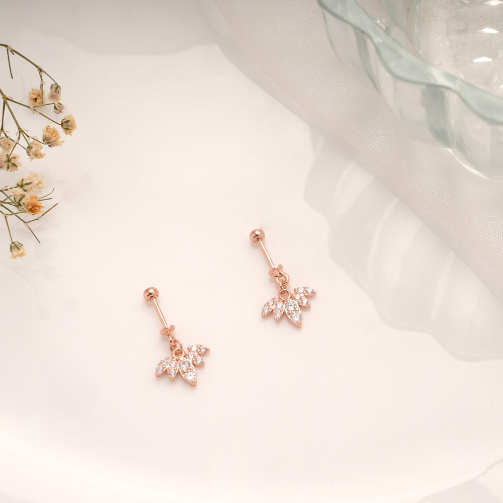 Charming Crystal Lotus Silver Rose Gold Koppu