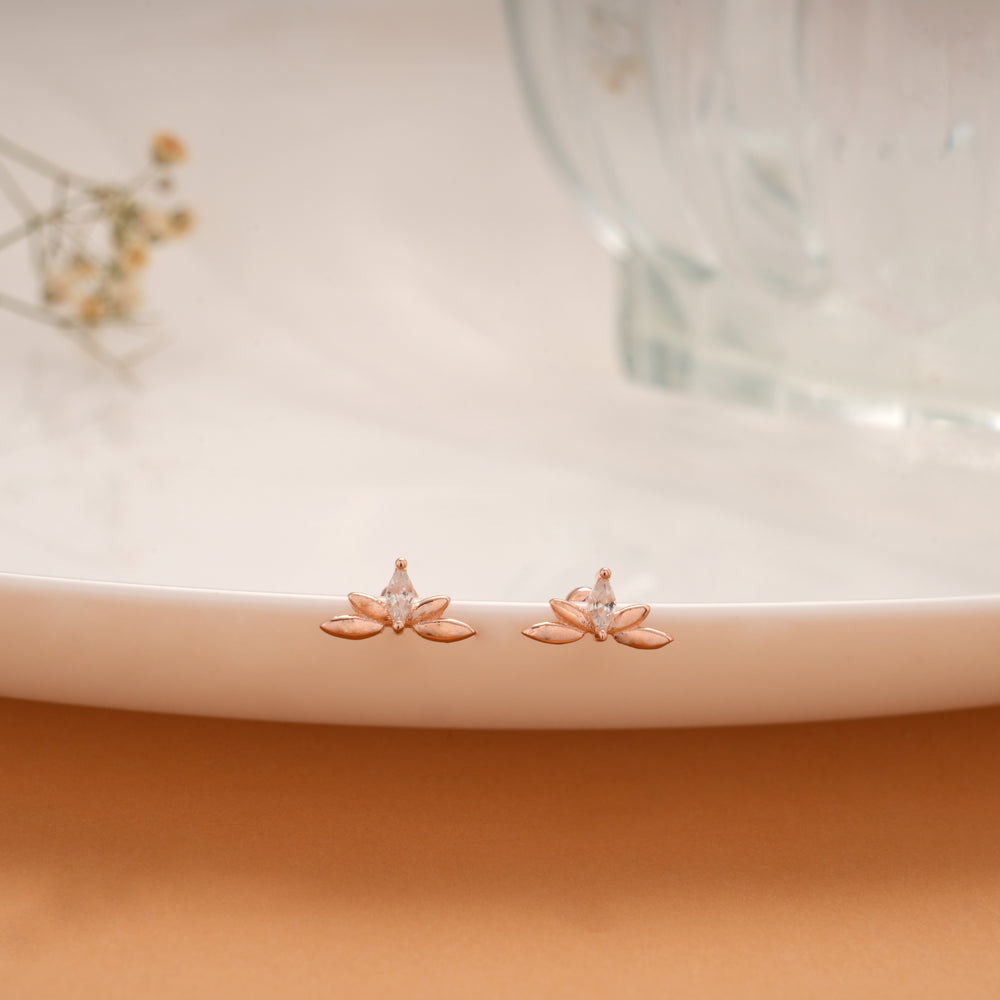 Stylish Lotus Leaf Silver Rose Gold Koppu