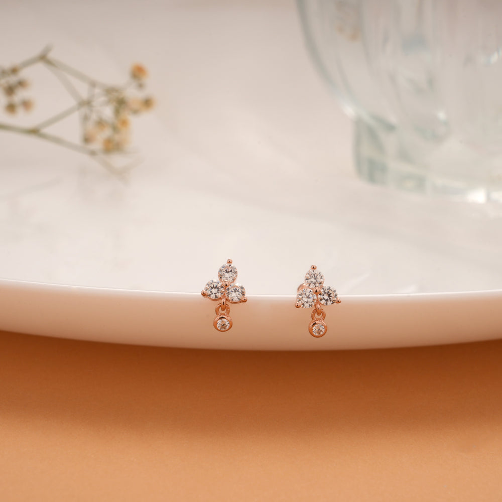 Beautiful Drops Stone Silver Rose Gold Koppu