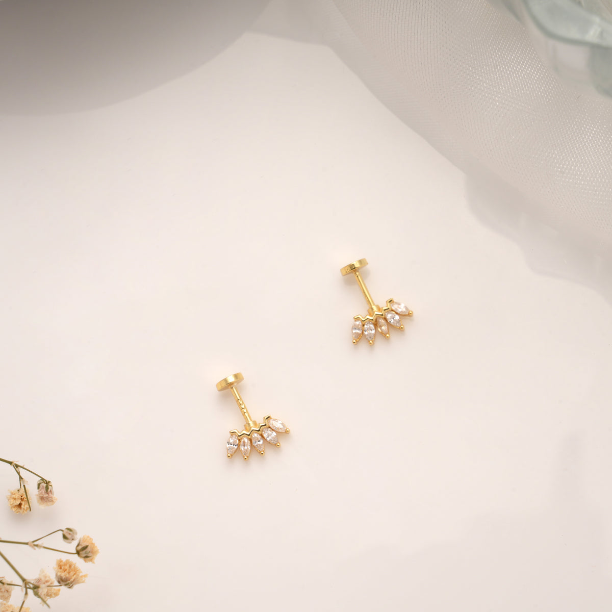 Classic Wavy Tear Drops Golden Koppu