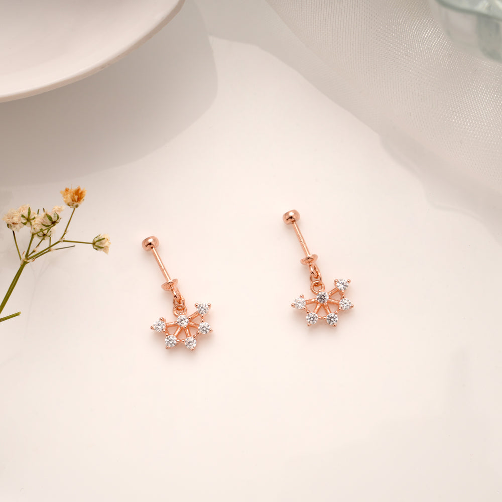 Timeless Sunburst Stone Silver Rose Gold Koppu