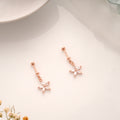 Bold Five Leaf Stone Silver Rose Gold Koppu