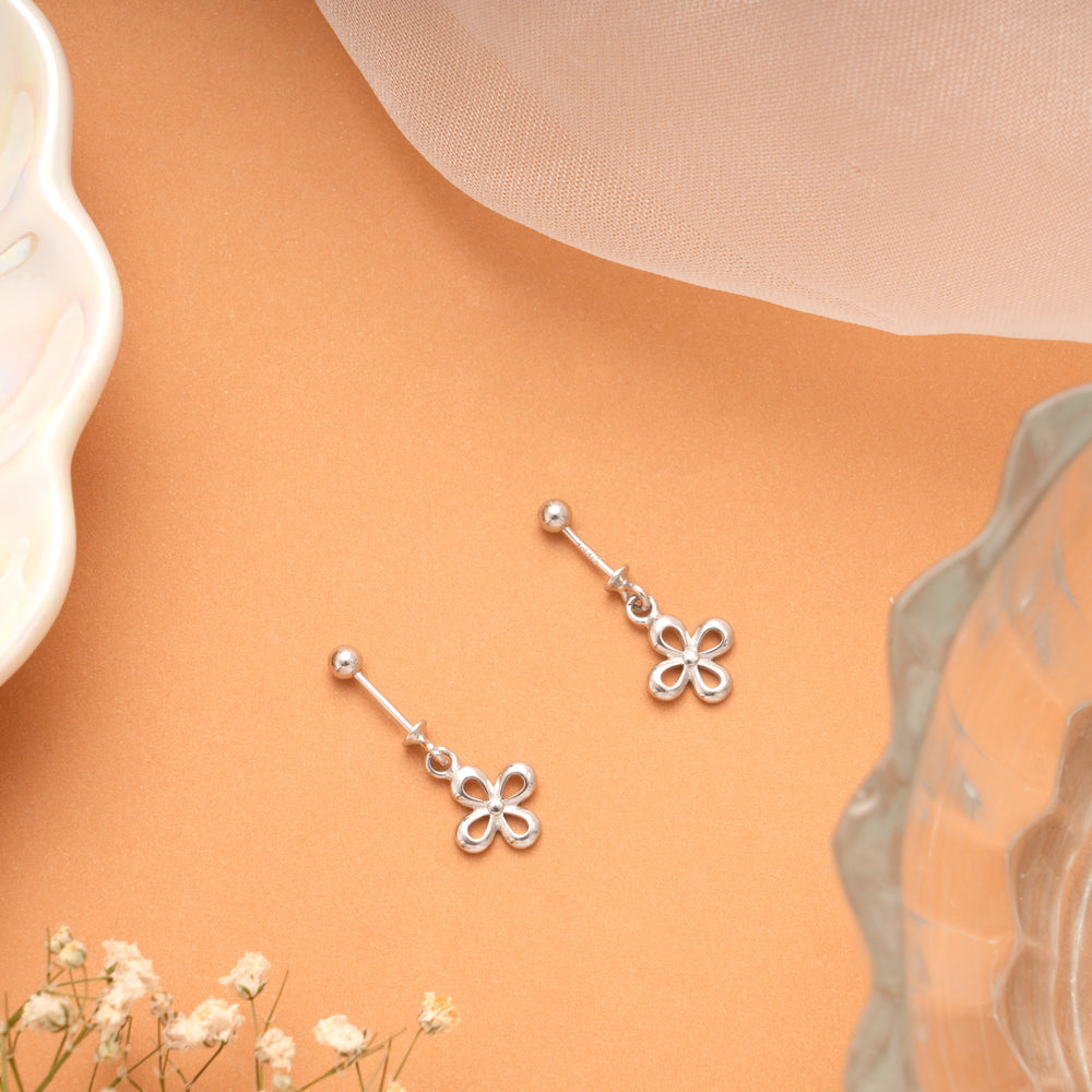 Clover Flower Design Silver Koppu