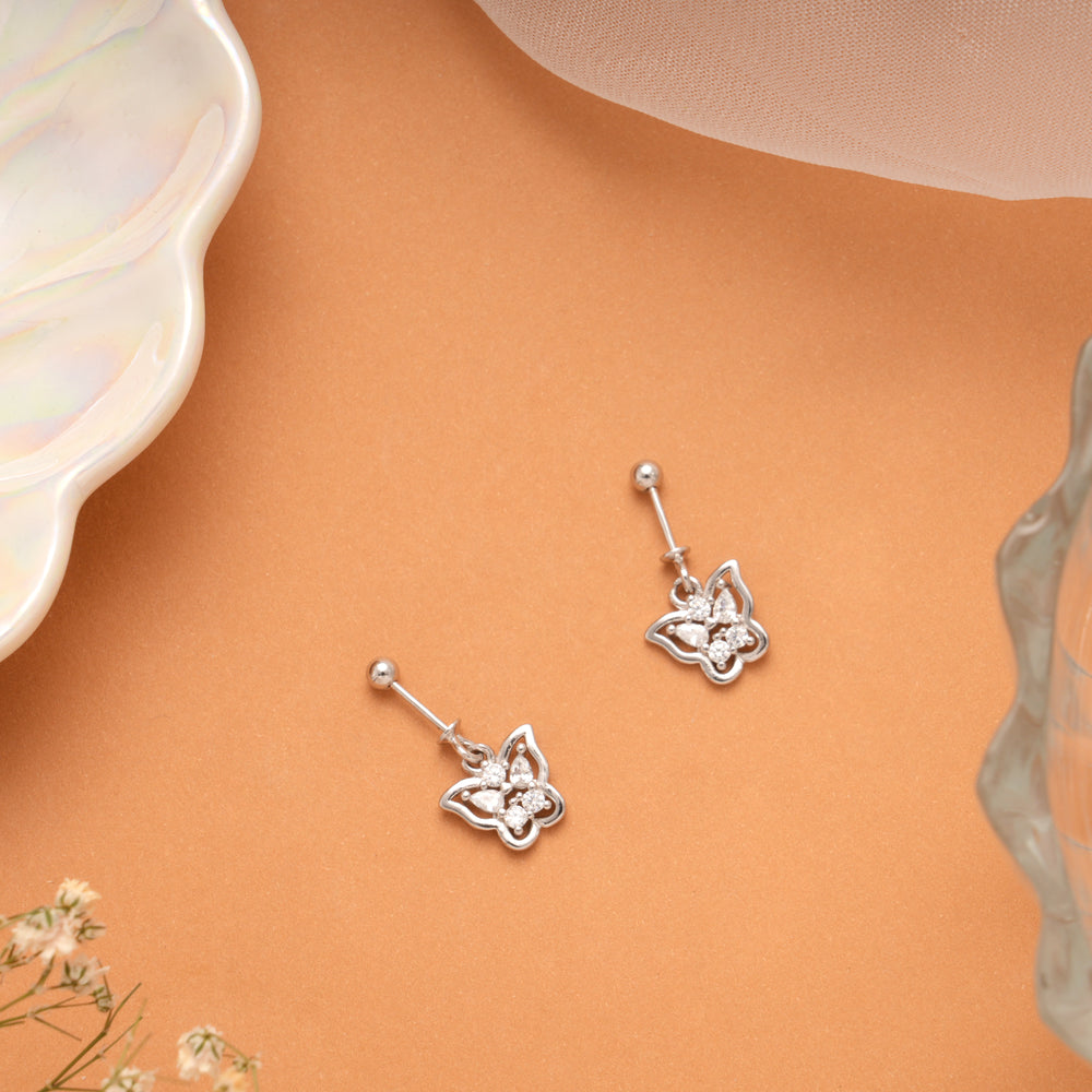 Elegant Butterfly Design Silver Koppu