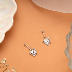 Elegant Butterfly Design Silver Koppu