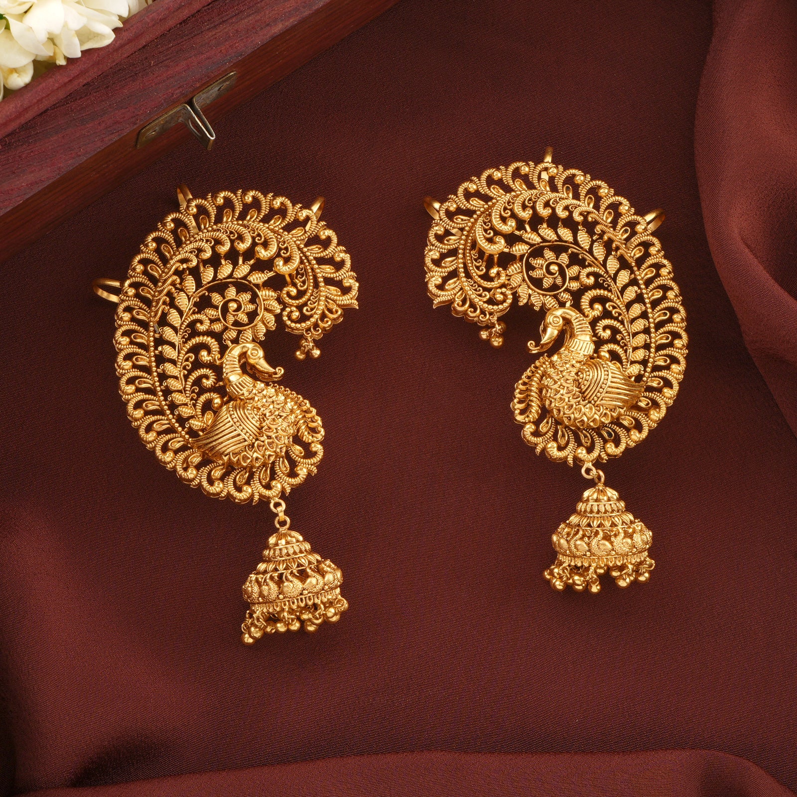 Unique Peacock Style Gold Ear Cuff