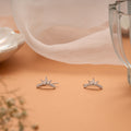Marquise Triple Leaf Design Silver Ear Crawlers