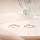 Marquise Cut Design Rose Gold Silver Ear Climbers