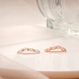 Marquise Cut Design Rose Gold Silver Ear Climbers