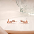 Elegant Love Design Rose Gold Silver Ear Climbers