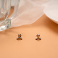 Triple Petal Leaves Silver Stud