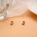 Minimalist Dual Heart Design Silver Stud