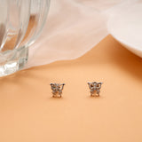 Traditional Butterfly Design Silver Stud
