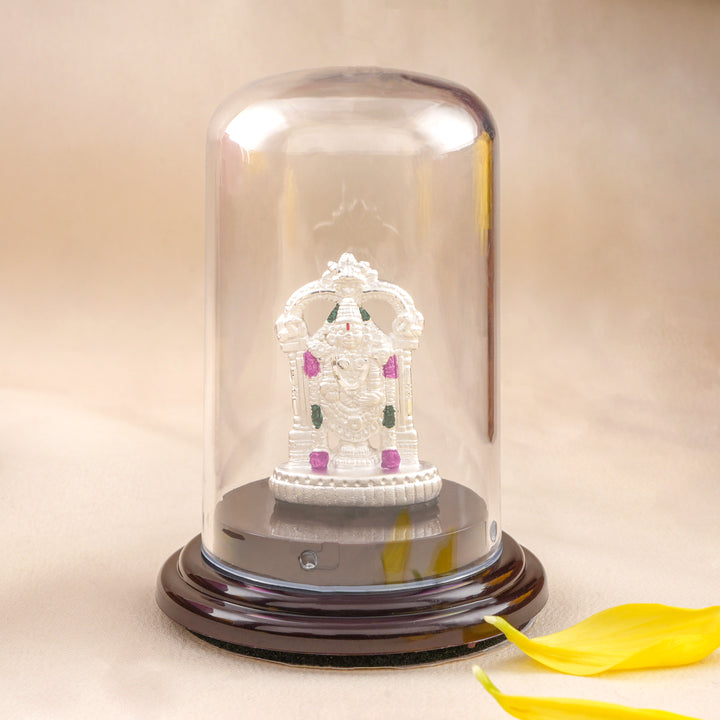 Temple Inspired Tirupati Silver Idol
