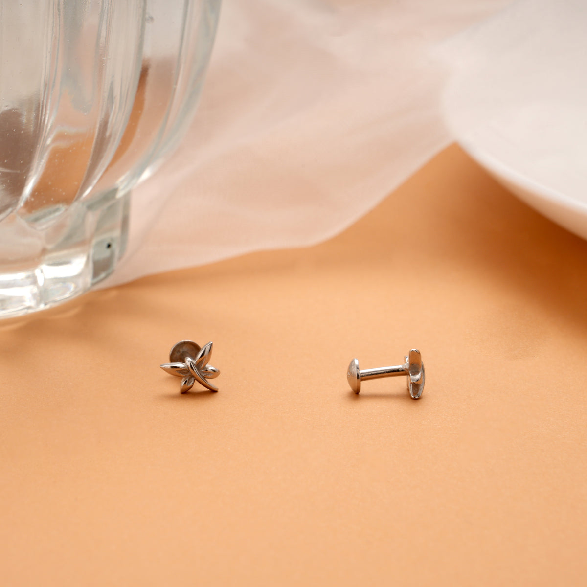 Minimalist Butterfly Design Silver Stud