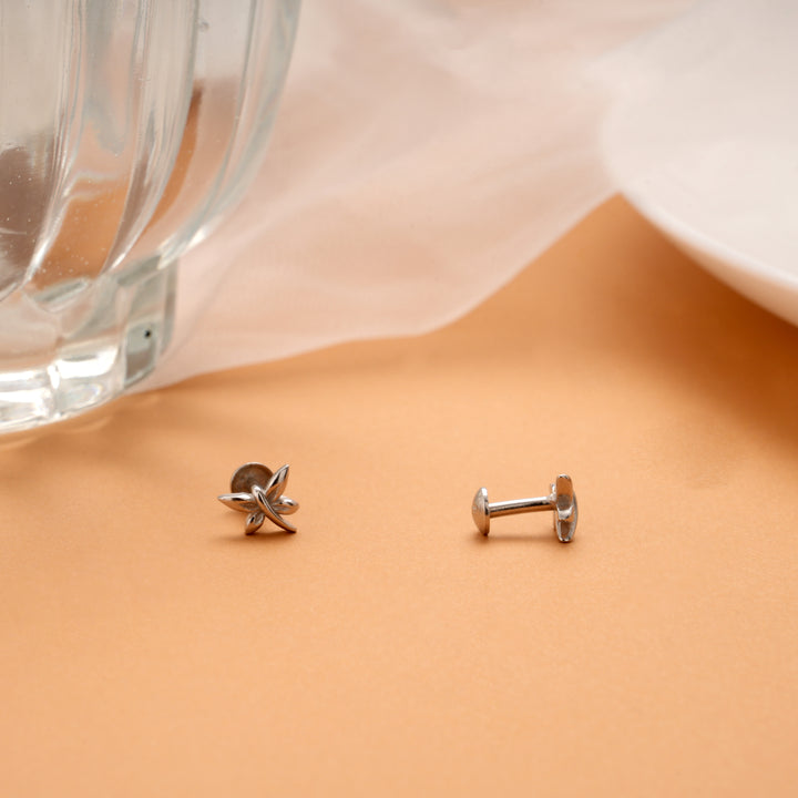 Minimalist Butterfly Design Silver Stud