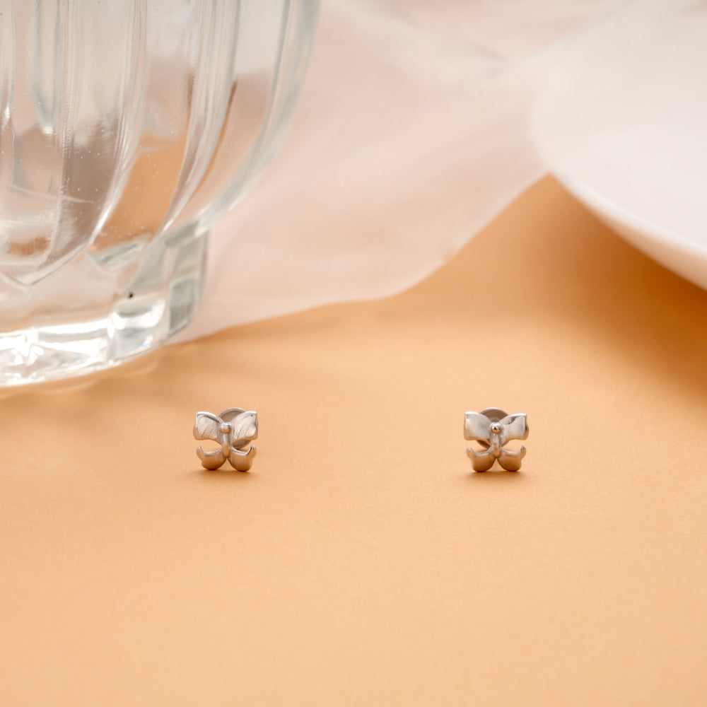 Tiny Charm Butterfly Shape Silver Stud