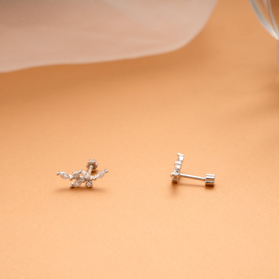 Butterfly Wing Climber Silver Side Stud