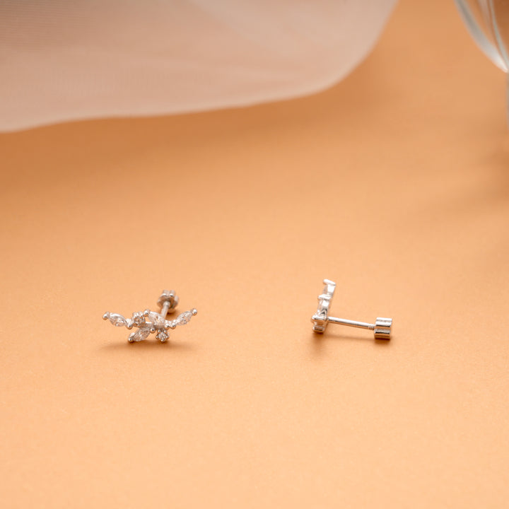 Butterfly Wing Climber Silver Side Stud