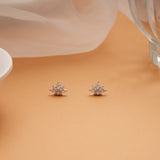 Minimalist Crown Design Silver Side Stud