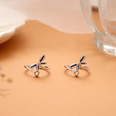 Silver Blue Dragonfly Toe Ring