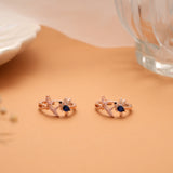 Tiny Charm Blue Bird Rose Golden Silver Toe Ring