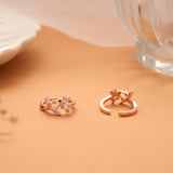 Tiny Charm White Bird Rose Golden Silver Toe Ring