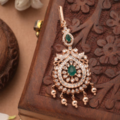 Blossom Floral Manga Design Rose Golden Silver Tikka
