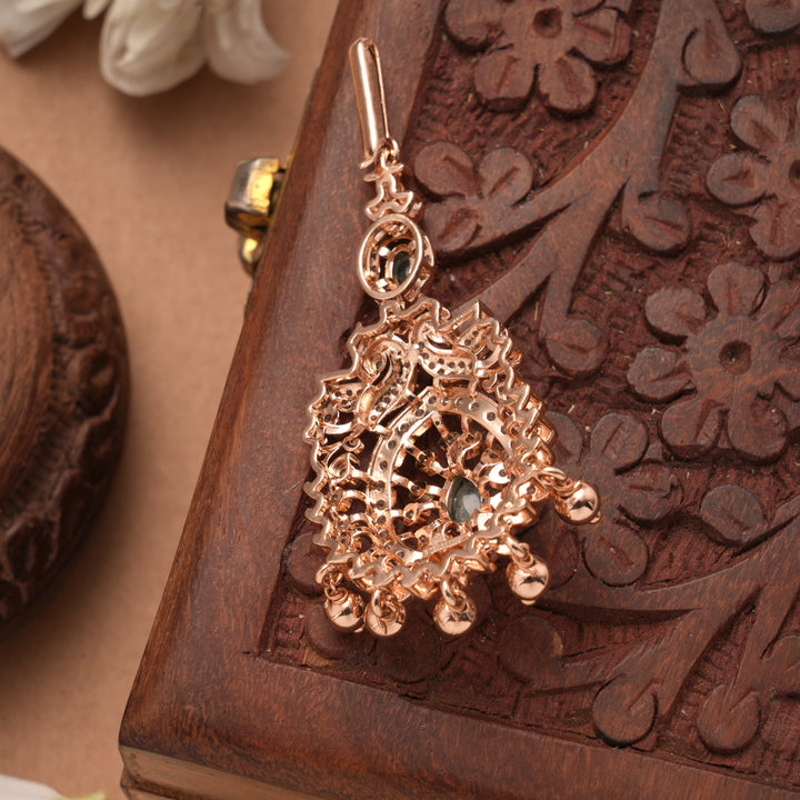 Blossom Floral Manga Design Rose Golden Silver Tikka