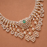 Sparkling Swarovski Floral Drops Golden Necklace