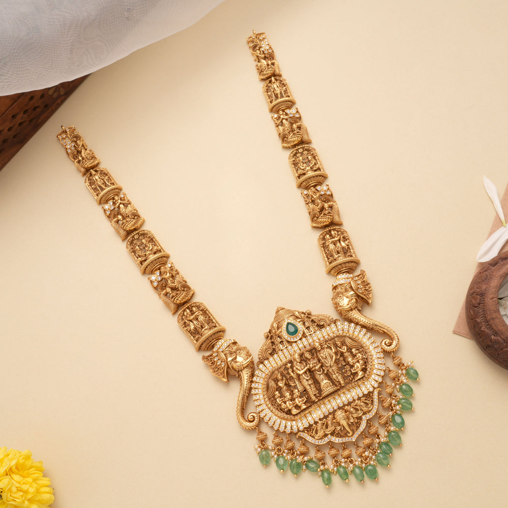 Meenakshi Kalyanam Nagas Design Golden Haram