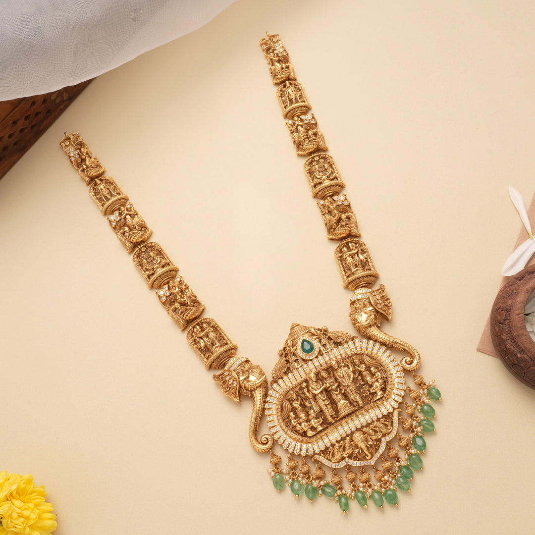 Meenakshi Kalyanam Nagas Design Golden Haram