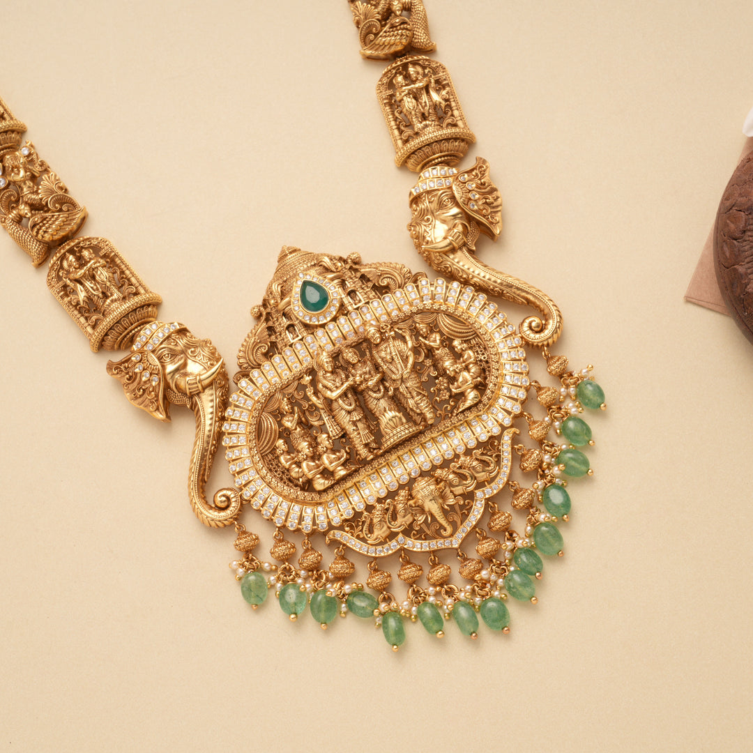 Meenakshi Kalyanam Nagas Design Golden Haram