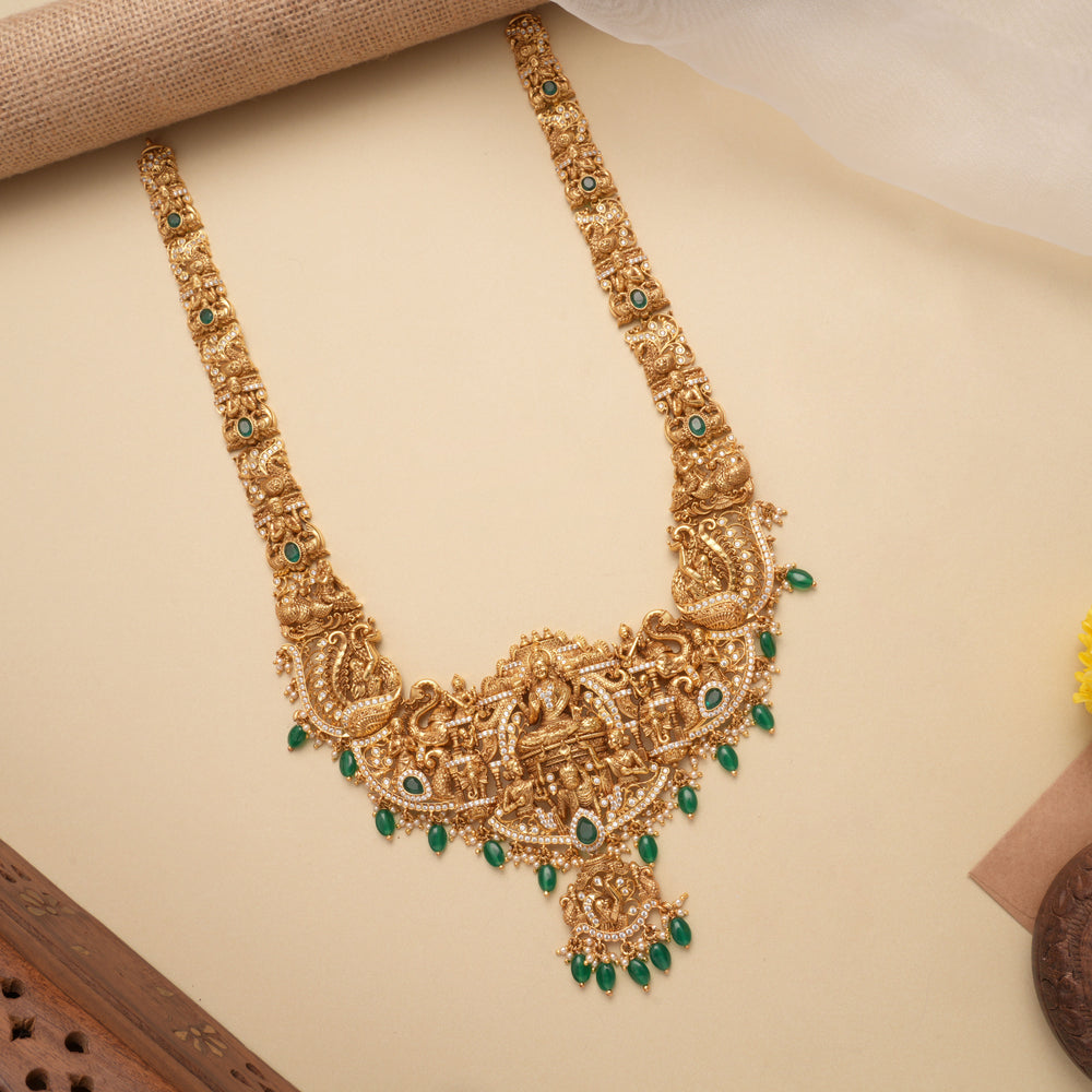 Goddess Lakshmi Gopuram Design Golden Haram