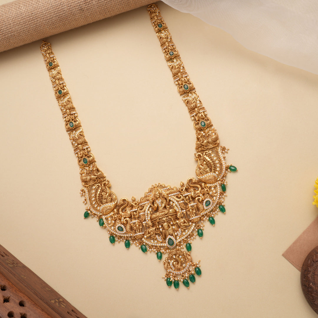 Goddess Lakshmi Gopuram Design Golden Haram