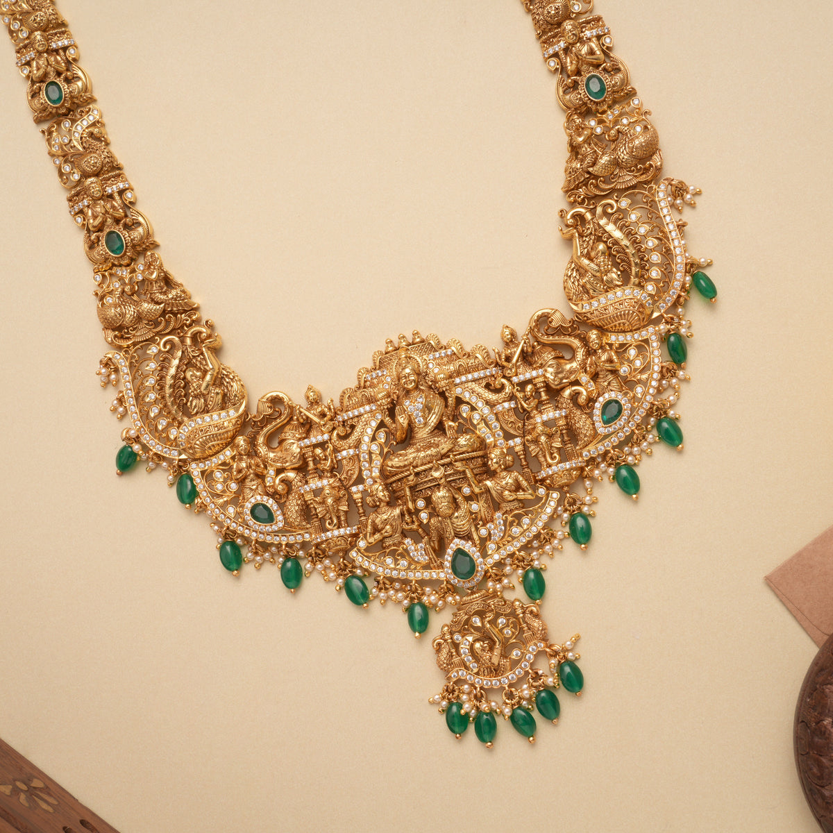 Goddess Lakshmi Gopuram Design Golden Haram