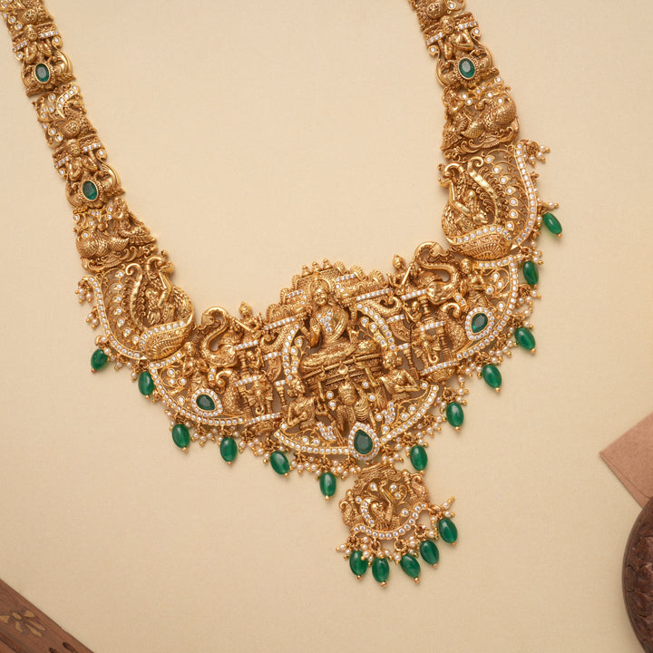 Goddess Lakshmi Gopuram Design Golden Haram