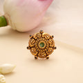 Premium Mango Design Golden Adjustable Ring